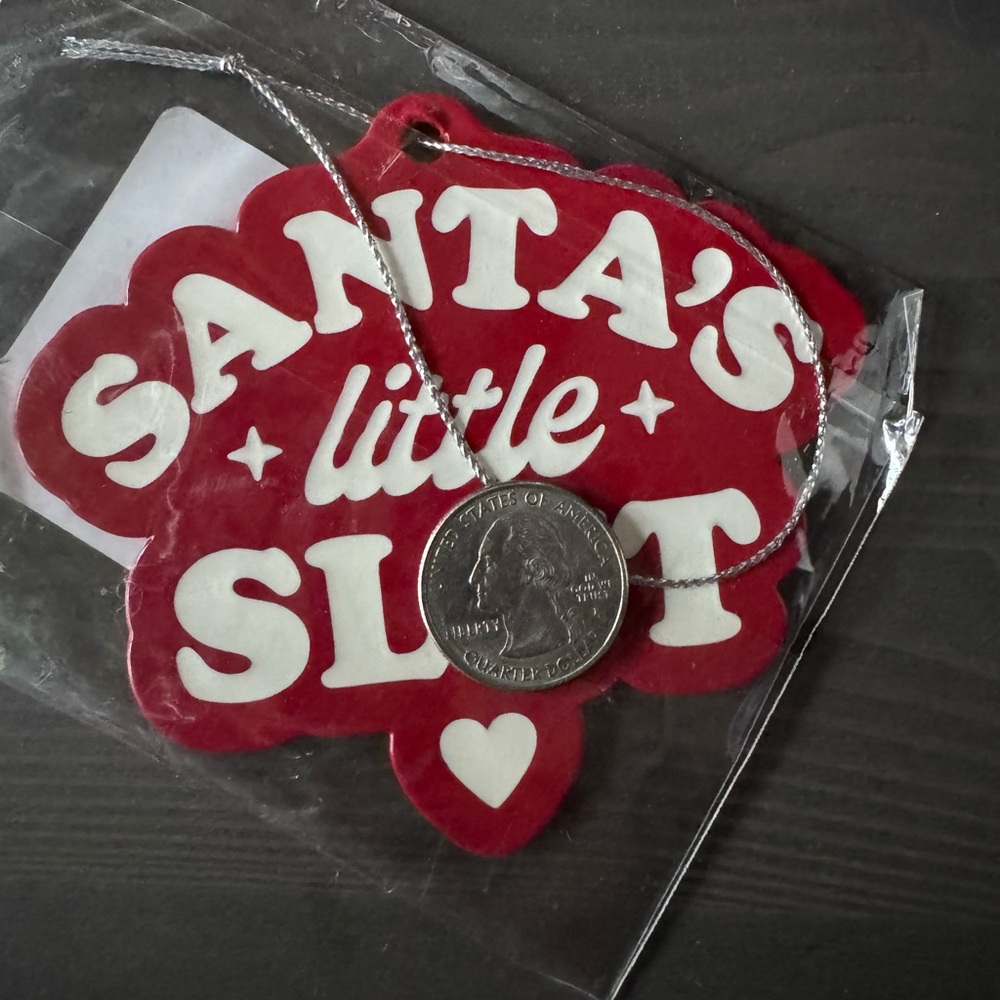 As*holes Live Forever Santa’s Little Sl*t Ornament